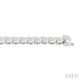 7 Ctw Round Cut Diamond Lovebright Tennis Bracelet in 14K White Gold
