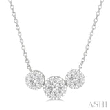 3 Stone Lovebright Essential Diamond Necklace