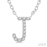 J' Initial Diamond Pendant