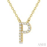 P' Initial Diamond Pendant