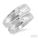 1/6 Ctw Princess Cut Diamond Duos Ring Set in 14K White Gold