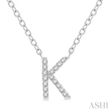 'K' Initial Diamond Pendant