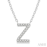 'Z' Initial Diamond Pendant