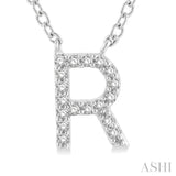 'R' Initial Diamond Pendant