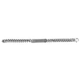 Sterling Silver 8.5in Satin/ Matte Bracelet with Lobster Clasp