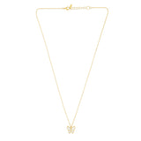 14K Gold Mother of Pearl Butterfly Necklace