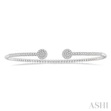 Stackable Diamond Open Cuff Bangle