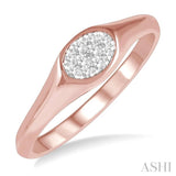 Oval Shape Lovebright Essential Diamond Signet Ring