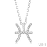 Pisces Zodiac Diamond Pendant