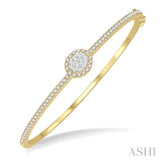 Stackable Oval Shape Lovebright Essential Diamond Bangle