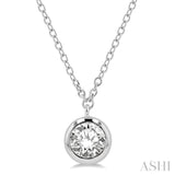 Bezel Set Diamond Necklace