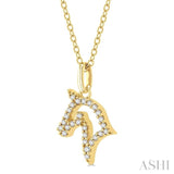 Horse Petite Diamond Fashion Pendant