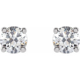 Round 4-Prong Lightweight Stud Earrings