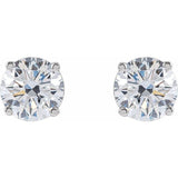 Round 4-Prong Lightweight Stud Earrings