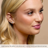 14K Yellow Gold 1/4 CTW Lab-Grown Diamond 4-Prong Stud Earrings