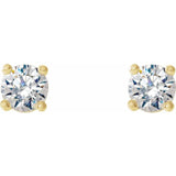 14K Yellow Gold 1/4 CTW Lab-Grown Diamond 4-Prong Stud Earrings