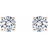 Round 4-Prong Stud Earrings