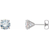 14K White Gold 5/8 CTW Lab-Grown Diamond 4-Prong Stud Earrings