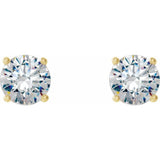 14K Yellow Gold 2 CTW Lab-Grown Diamond 4-Prong Stud Earrings