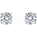 14K White Gold 2 CTW Lab-Grown Diamond 4-Prong Stud Earrings