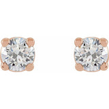 14K Rose Gold 1/8 CTW Lab-Grown Diamond Earrings