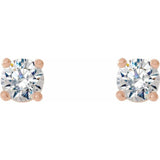 14K Rose Gold 1/6 CTW Lab-Grown Diamond Stud Earrings
