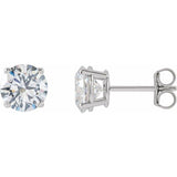 14K White Gold 2 1/2 CTW Lab-Grown Diamond Earrings