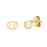 14K Gold Cancer Studs