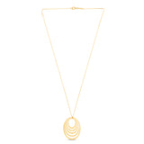 14K Gold Multi Oval Necklace