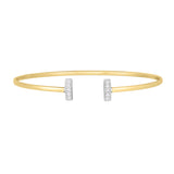 14K Diamond Tee Bar Bangle