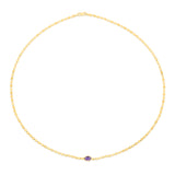 14K Amethyst Mirrored Chain Bracelet