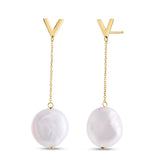 14K Tesoro Pearl Drop Earrings