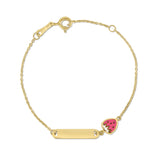 14K Strawberry Children'S Bracelet