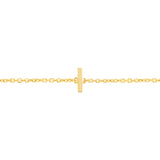 14K Mini Initial I Bracelet