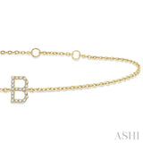 B' Initial Diamond Bracelet