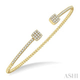 Stackable Diamond Open Cuff Bangle