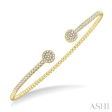 Stackable Diamond Open Cuff Bangle