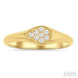 Pear Shape Diamond Signet Ring