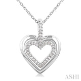 Heart Shape Petite Diamond Fashion Pendant