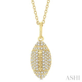 American Football Petite Diamond Fashion Pendant