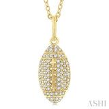 American Football Petite Diamond Fashion Pendant