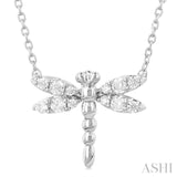 Dragonfly Petite Diamond Fashion Pendant