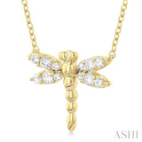 Dragonfly Petite Diamond Fashion Pendant