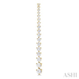 3.00 ctw Round Cut Diamond Riviera Drop Earring in 14K Yellow Gold
