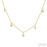 Star Diamond Station Necklace