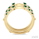 Gemstone & Diamond Insert Ring