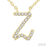 Script 'Z' Initial Diamond Pendant