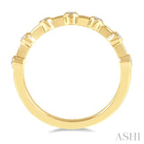 1/10 Ctw Bezel Set Round Cut Diamond Stackable Wedding Band in 14K Yellow Gold