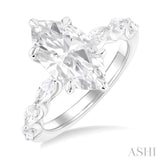 Marquise Shape Semi-Mount Diamond Engagement Ring