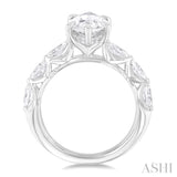 Marquise Shape Semi-Mount Diamond Engagement Ring